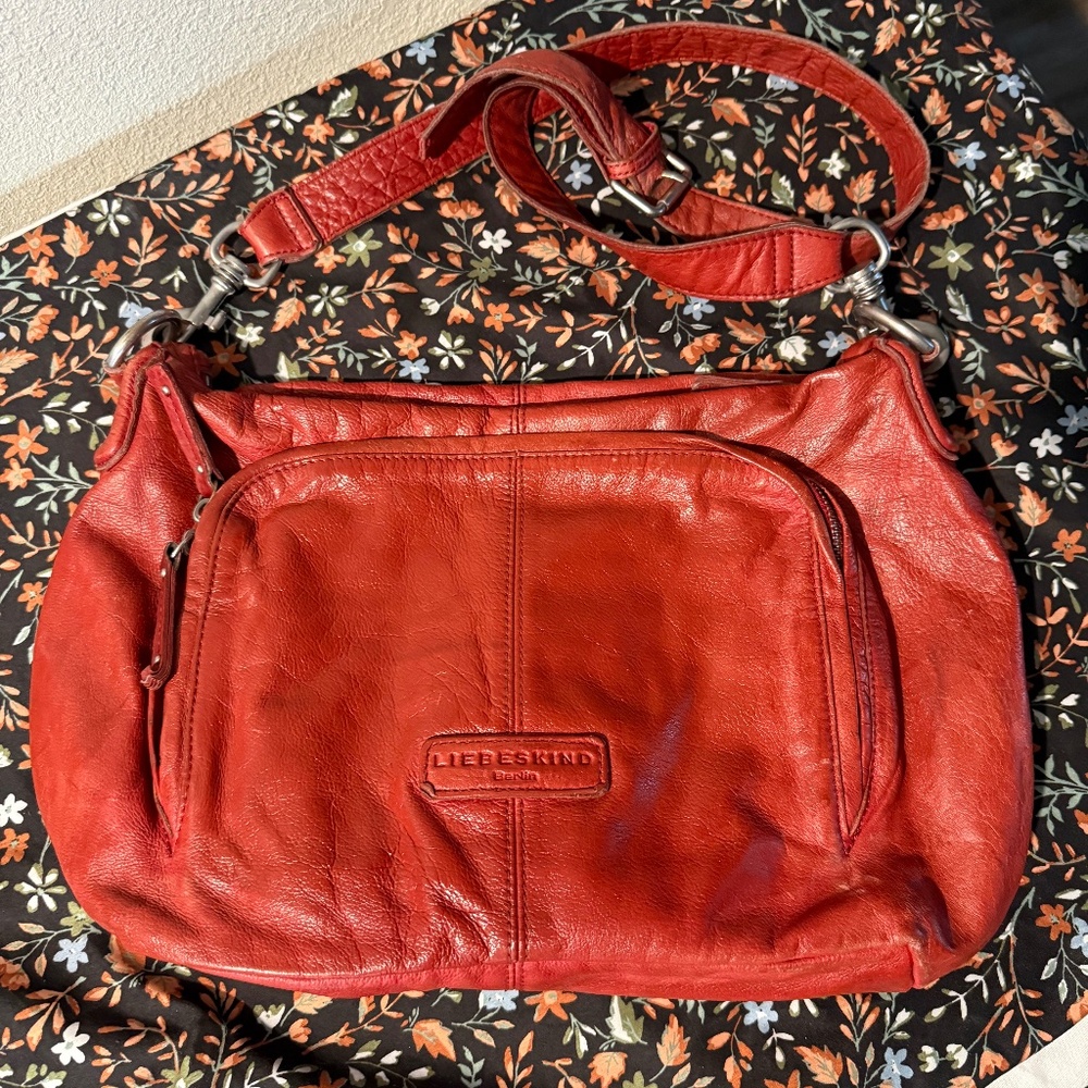 Liebeskind Burnt Orange Leather Crossbody Handbag